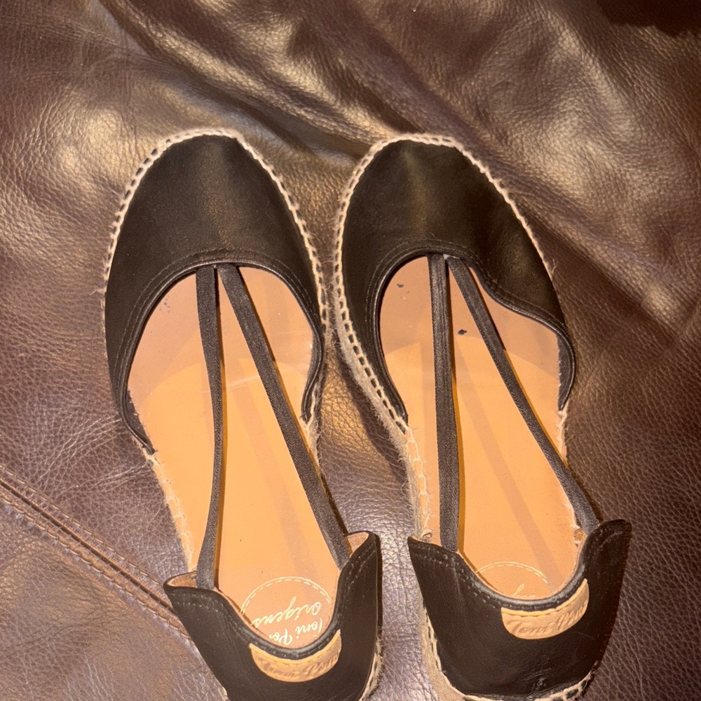 Elegant Black Espadrille Flats